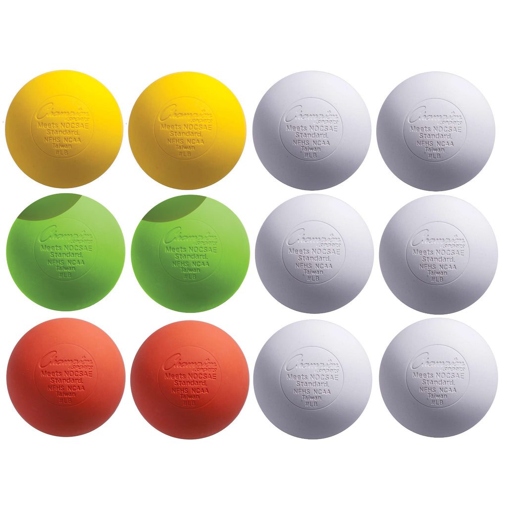 Champion Sports Official Lacrosse Balls (Green, Pack of 12)